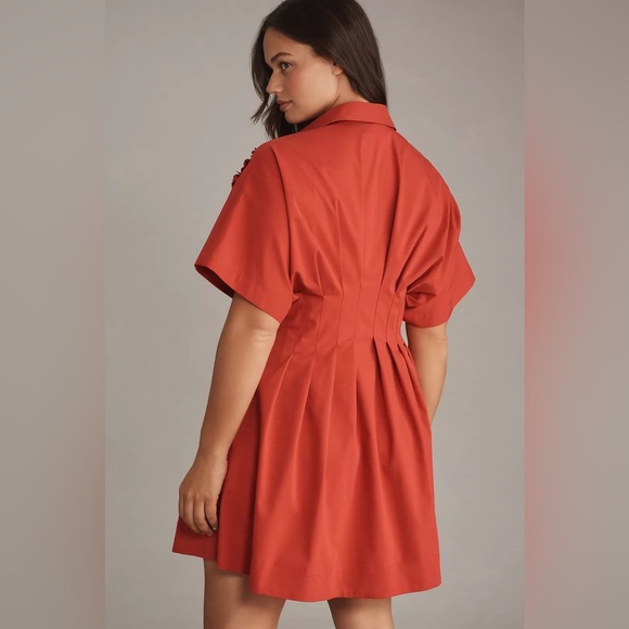 The Tobie Button-Front Pleated Shirt Dress by Exquise: Sequin Mini Edition - Picture 2 of 11